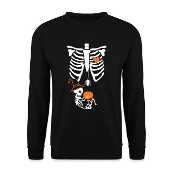 Bébé d’Halloween - Sweat-shirt Unisexe - noir - Devant - Alina (178cm) & Michal (187cm)