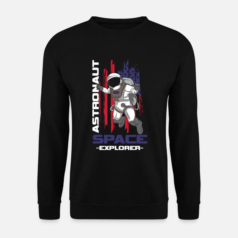 Astronaut Spacesuit Rocket - Unisex Sweatshirt - black