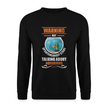 Fische Aquarianer Fisch Fischfutter - Unisex Pullover - Schwarz - Vorne - Alina (178cm) & Michal (187cm)