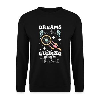 Traum Träumer - Unisex Pullover - Schwarz - Vorne - Alina (178cm) & Michal (187cm)