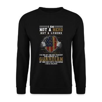 Soldier Dove of Peace Peace Human Rights - Unisex Sweatshirt - black - Front - Alina (178cm) & Michal (187cm)