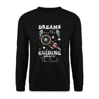Capteurs de rêves Icônes de souhaits - Sweat-shirt Unisexe - noir - Devant - Alina (178cm) & Michal (187cm)