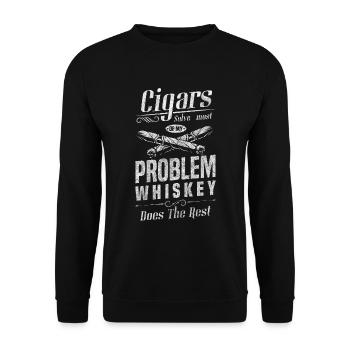 Cigare fumeur Gentlemen Lifestyle Whisky - Sweat-shirt Unisexe - noir - Devant - Alina (178cm) & Michal (187cm)