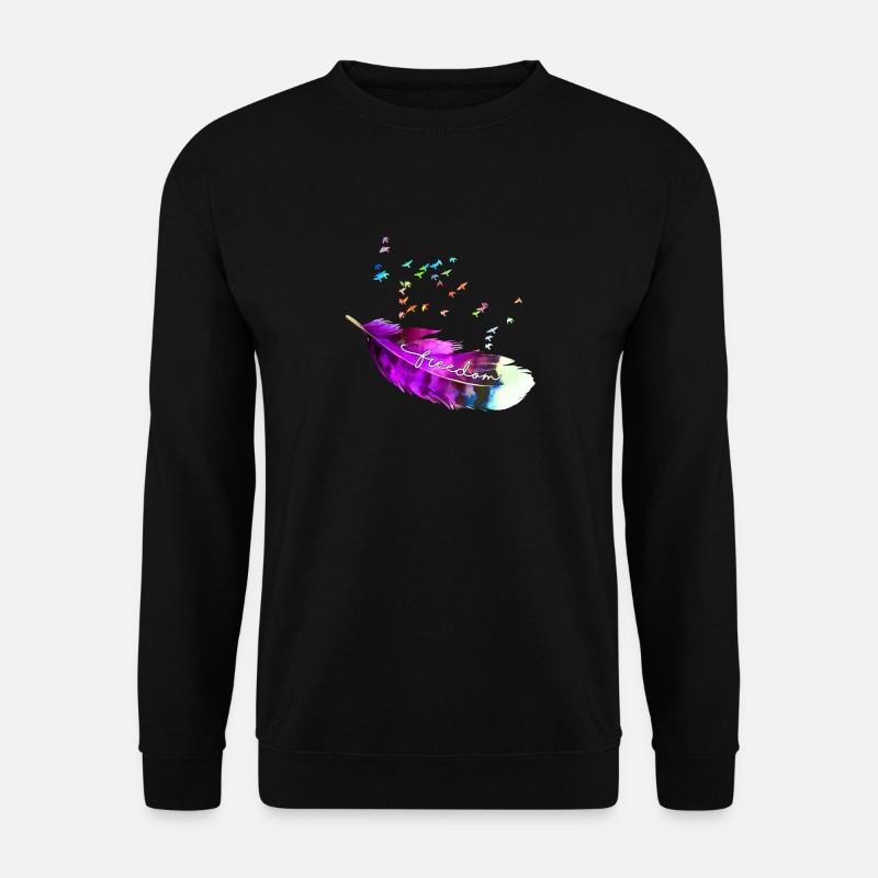 feather 10 - Unisex Pullover - Schwarz