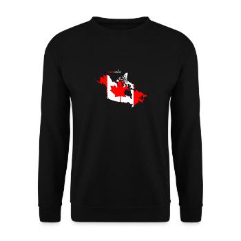 canada F - Unisex Pullover - Schwarz - Vorne - Alina (178cm) & Michal (187cm)