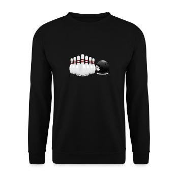 sports bowling 8 F - Unisex Pullover - Schwarz - Vorne - Alina (178cm) & Michal (187cm)