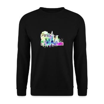 Paris 2 J - Unisex Pullover - Schwarz - Vorne - Alina (178cm) & Michal (187cm)