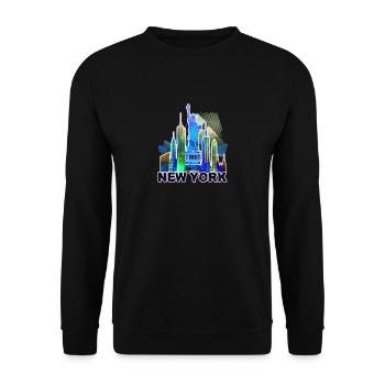 New York 3 J - Unisex Pullover - Schwarz - Vorne - Alina (178cm) & Michal (187cm)