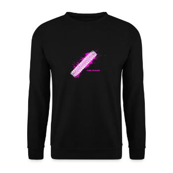 sports car tire 45 F - Unisex Sweatshirt - black - Front - Alina (178cm) & Michal (187cm)