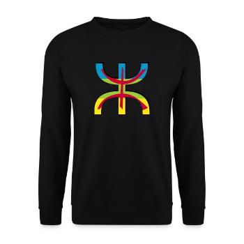 AMAZIGH - Unisex Pullover - Schwarz - Vorne - Alina (178cm) & Michal (187cm)