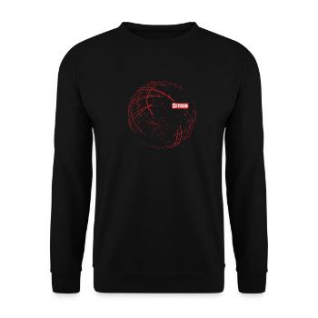 Bitcoin Blockchain Red - Unisex Sweatshirt - black - Front - Alina (178cm) & Michal (187cm)