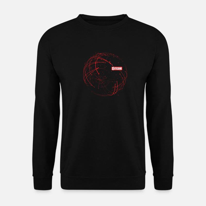 Bitcoin Blockchain Red - Unisex Sweatshirt - black