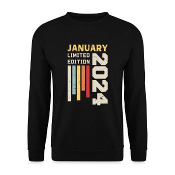 January 2024 - Birthday gift January 2024 - Unisex Sweatshirt - black - Front - Alina (178cm) & Michal (187cm)