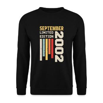 September 2002 Birthday Gift September 2002 - Unisex Sweatshirt - black - Front - Alina (178cm) & Michal (187cm)