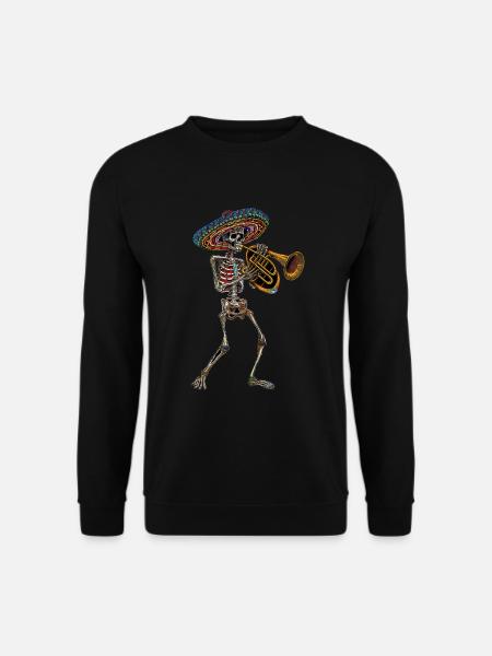 Tuba Mexican Skeleton - Unisex Sweatshirt - black