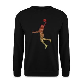 Basketball Player Dunking Young Basketball Players - Unisex Sweatshirt - black - Front - Alina (178cm) & Michal (187cm)