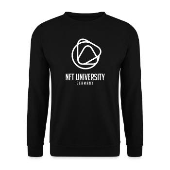 THE NFT UNIVERSITY - white - Unisex Pullover - Schwarz - Vorne - Alina (178cm) & Michal (187cm)