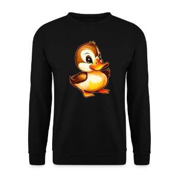 Mignon petit canard mignon - Sweat-shirt Unisexe - noir - Devant - Alina (178cm) & Michal (187cm)