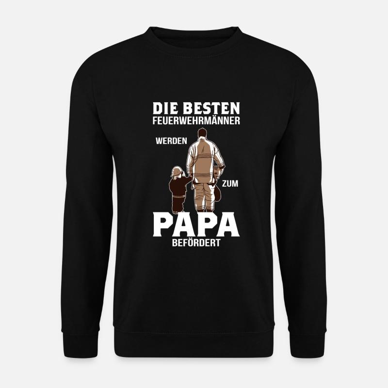 Feuerwehrmann Papa Vatertag Feuerwehr Geschenk - Unisex Pullover - Schwarz