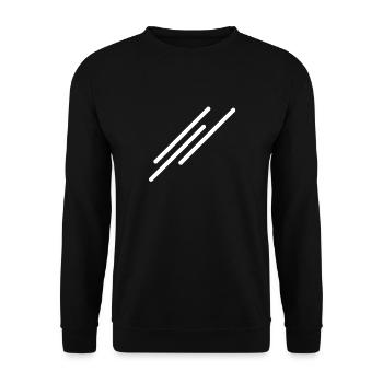 3 Strokes - abstract simple motif (Style) - Unisex Sweatshirt - black - Front - Alina (178cm) & Michal (187cm)