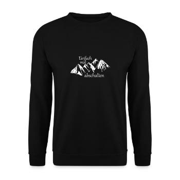 Juste éteindre! - revendication de montagne - Sweat-shirt Unisexe - noir - Devant - Alina (178cm) & Michal (187cm)
