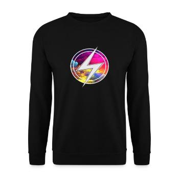Éclairs colorés - Sweat-shirt Unisexe - noir - Devant - Alina (178cm) & Michal (187cm)