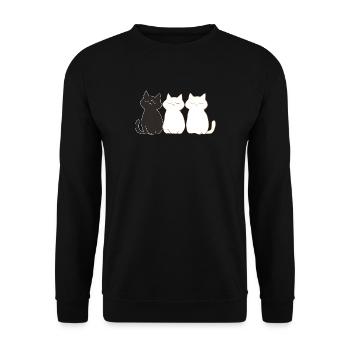 3 little kittens - Unisex Sweatshirt - black - Front - Alina (178cm) & Michal (187cm)