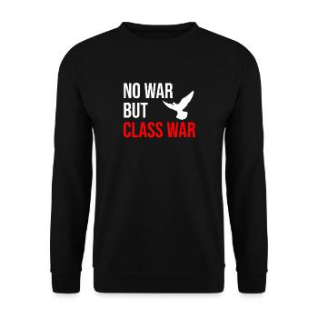 Pas de guerre, mais une guerre de classe - Sweat-shirt Unisexe - noir - Devant - Alina (178cm) & Michal (187cm)