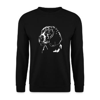 BEAGLE dog portrait hunting dog dog dogs wilsigns - Unisex Sweatshirt - black - Front - Alina (178cm) & Michal (187cm)