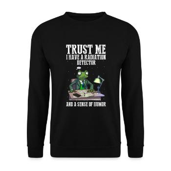 Kernenergie Spruch für Kernenergie - Unisex Pullover - Schwarz - Vorne - Alina (178cm) & Michal (187cm)