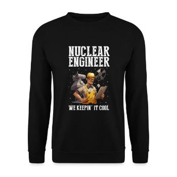 Nuklearingenieur für Kernkraftwerk und Kernenergie - Unisex Pullover - Schwarz - Vorne - Alina (178cm) & Michal (187cm)
