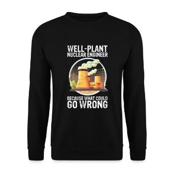 Erneuerbare Nukleare Spruch für Nukleartechnik - Unisex Pullover - Schwarz - Vorne - Alina (178cm) & Michal (187cm)
