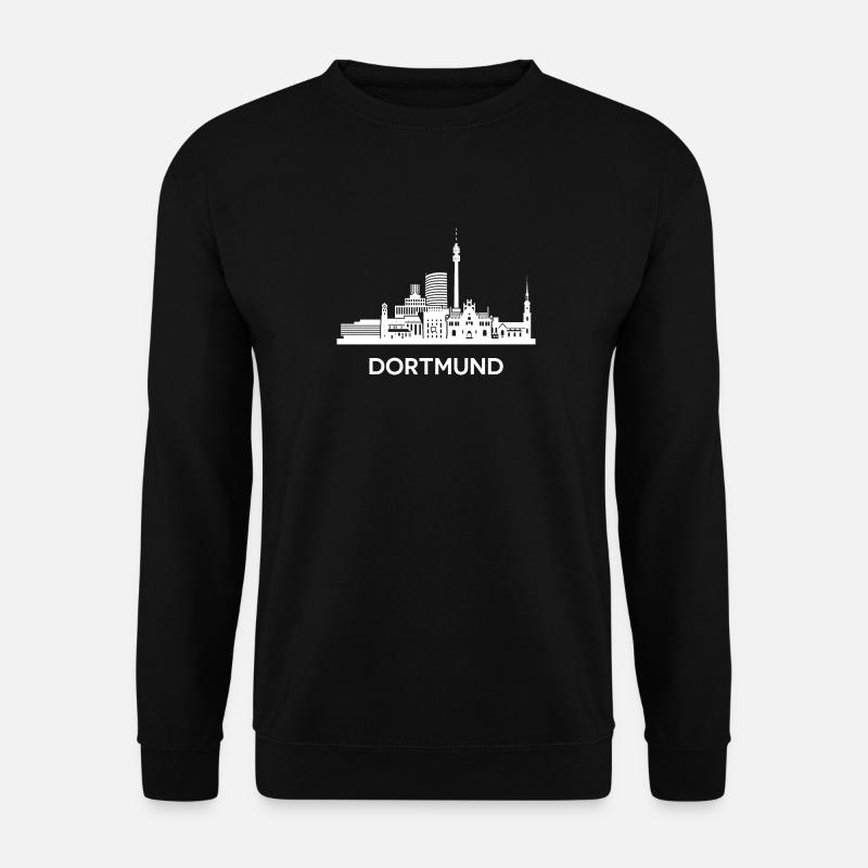 Dortmund, weiß - Unisex Pullover - Schwarz