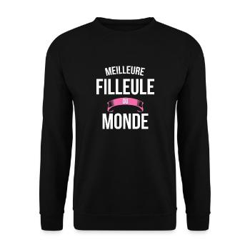 Meilleure Filleule du monde femme - Sweat-shirt Unisexe - noir - Devant - Alina (178cm) & Michal (187cm)