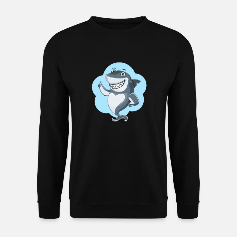 requin drôle - Sweat-shirt Unisexe - noir