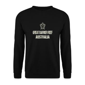 THE GREAT BARIER REEF - AUSTRALIA - Unisex Pullover - Schwarz - Vorne - Alina (178cm) & Michal (187cm)