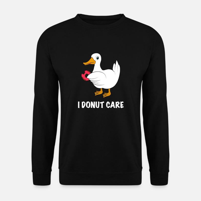 Ente mit Donut Spruch - Unisex Pullover - Schwarz
