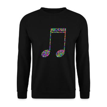 Musiknote - Unisex Pullover - Schwarz - Vorne - Alina (178cm) & Michal (187cm)