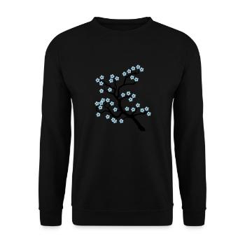 Floraison Turquoise, harnais conduite au printemps - Sweat-shirt Unisexe - noir - Devant - Alina (178cm) & Michal (187cm)