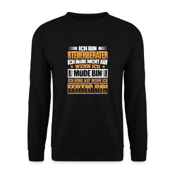 STEUERBERATER - Der Fertigsteller - Unisex Pullover - Schwarz - Vorne - Alina (178cm) & Michal (187cm)