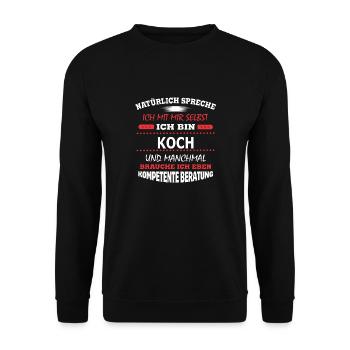 KOCH - Unisex Pullover - Schwarz - Vorne - Alina (178cm) & Michal (187cm)