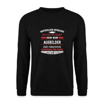 AUSBILDER - Unisex Pullover - Schwarz - Vorne - Alina (178cm) & Michal (187cm)