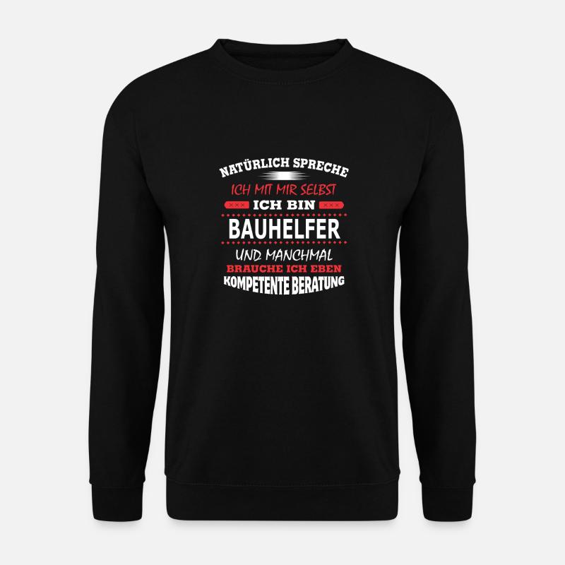 BAUHELFER - Unisex Pullover - Schwarz