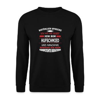 HUFSCHMIED - Unisex Pullover - Schwarz - Vorne - Alina (178cm) & Michal (187cm)
