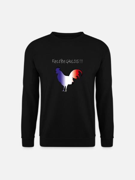 coq gaulois blanc - Unisex Sweatshirt - black