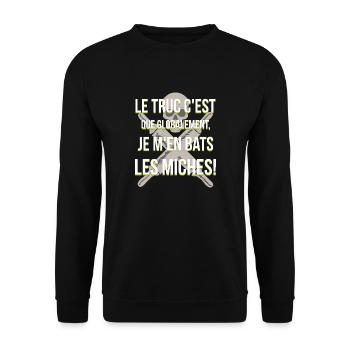 Boulanger - humour - Sweat-shirt Unisexe - noir - Devant - Alina (178cm) & Michal (187cm)