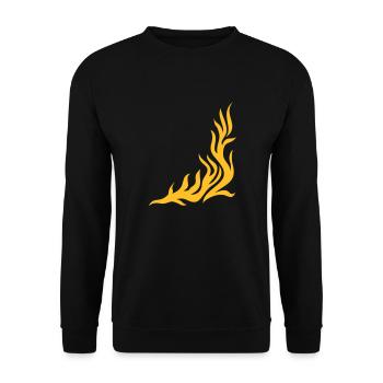 feu, flamme, Flame / T-shirt, fire,vector, can be - Sweat-shirt Unisexe - noir - Devant - Alina (178cm) & Michal (187cm)