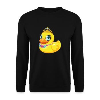 Entenprinzessin - Unisex Pullover - Schwarz - Vorne - Alina (178cm) & Michal (187cm)
