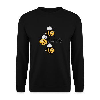 Be different - be yourself - Bee - Bee - 3C - Unisex Sweatshirt - black - Front - Alina (178cm) & Michal (187cm)