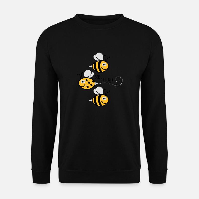Be different - be yourself - Biene - Bee - 3C - Unisex Pullover - Schwarz